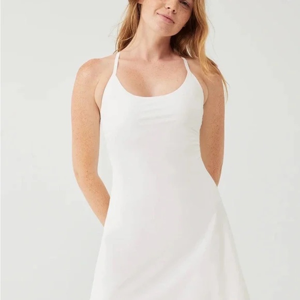 Outdoor Voices White Slip Dress